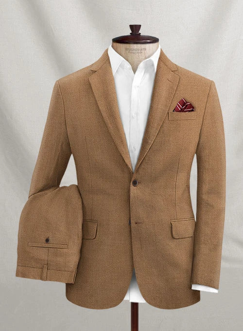 Suit Spotlight: The Italian Linen Mocha Brown Suit  StudioSuits