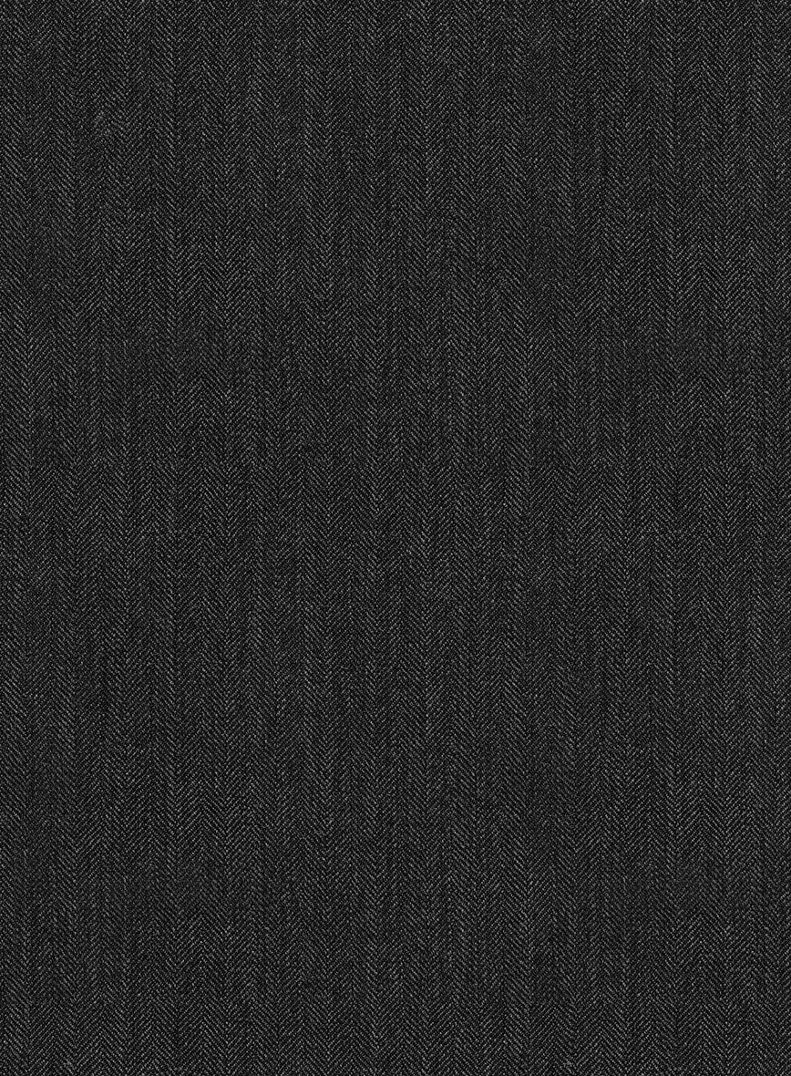 Bristol Charcoal Herringbone Pants - StudioSuits