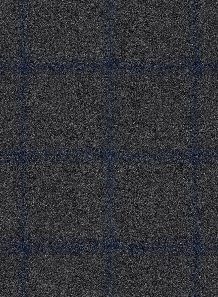 Italian Jamen Gray Checks Flannel Jacket - StudioSuits