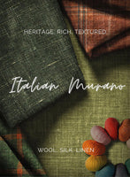Italian Murano Eginda Blue Wool Linen Jacket - StudioSuits