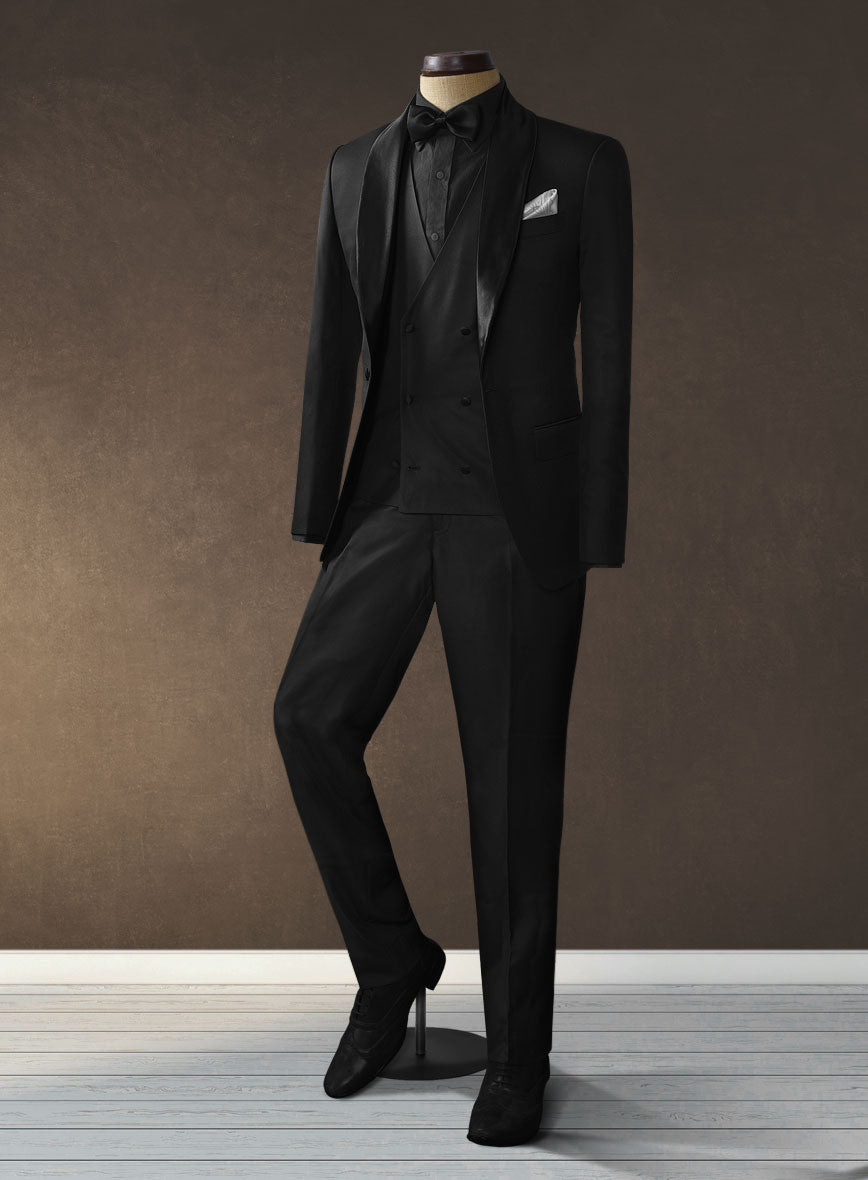 tuxedo dress formal All Black Wool Tuxedo Suit II – StudioSuits