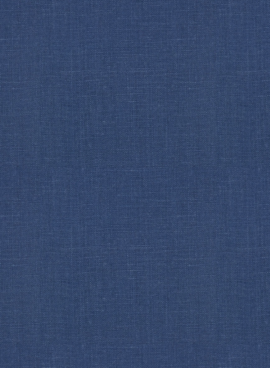 Azure Blue Linen Suit - StudioSuits