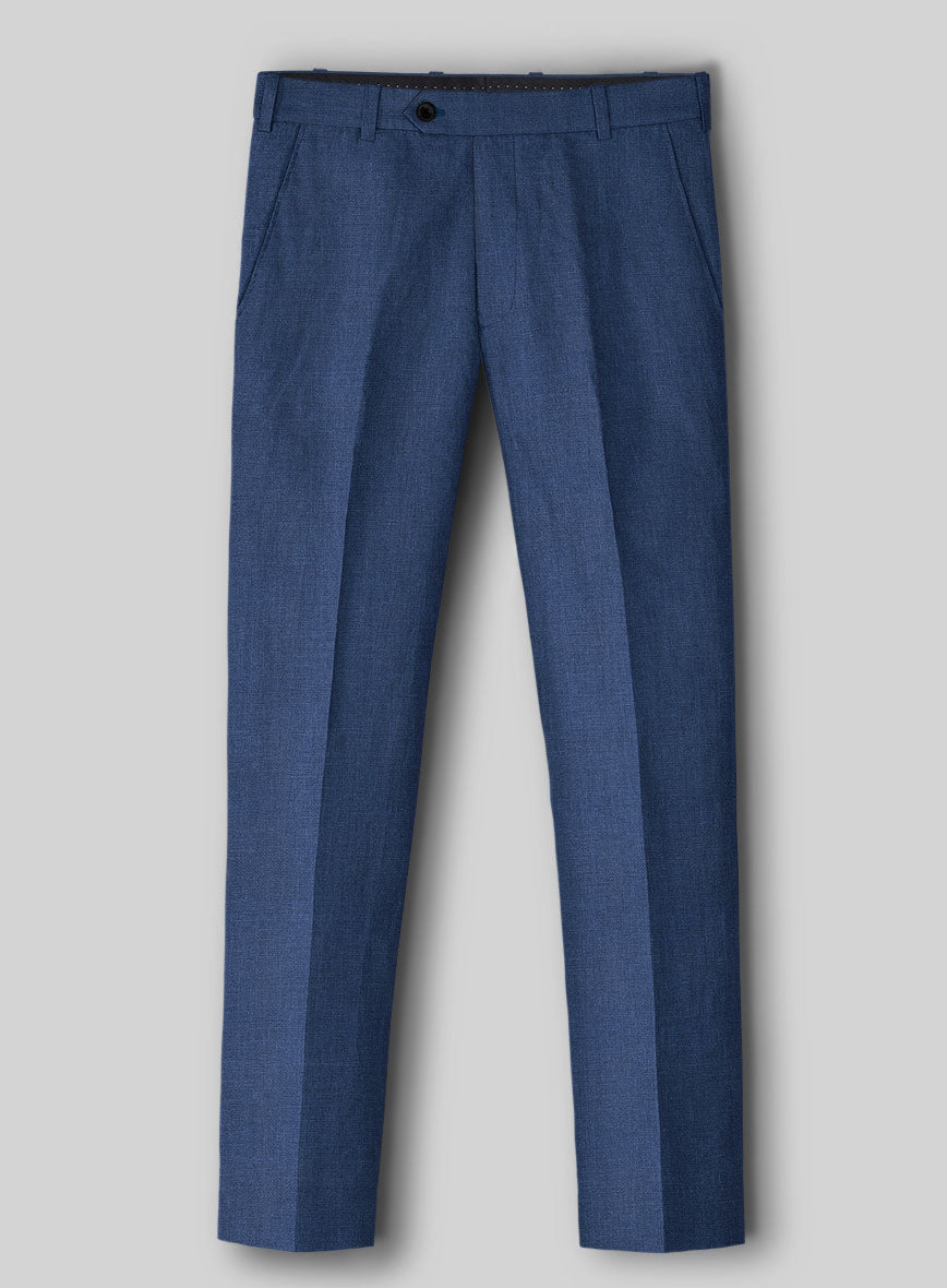 Azure Blue Linen Suit - StudioSuits