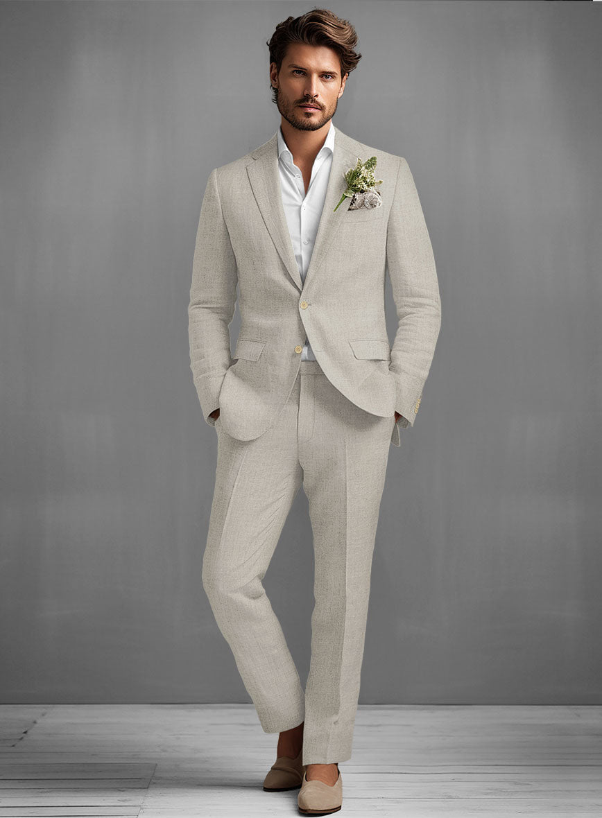 Beige Suit Black Linen Suit Jacket Buy Men Two Piece Linen Suit