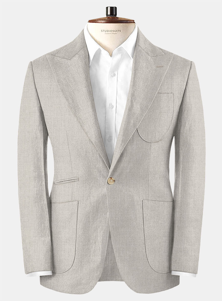 Barn Beige Pablo Style Linen Suit - StudioSuits