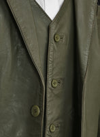 Basicallo Green Leather Suit - StudioSuits
