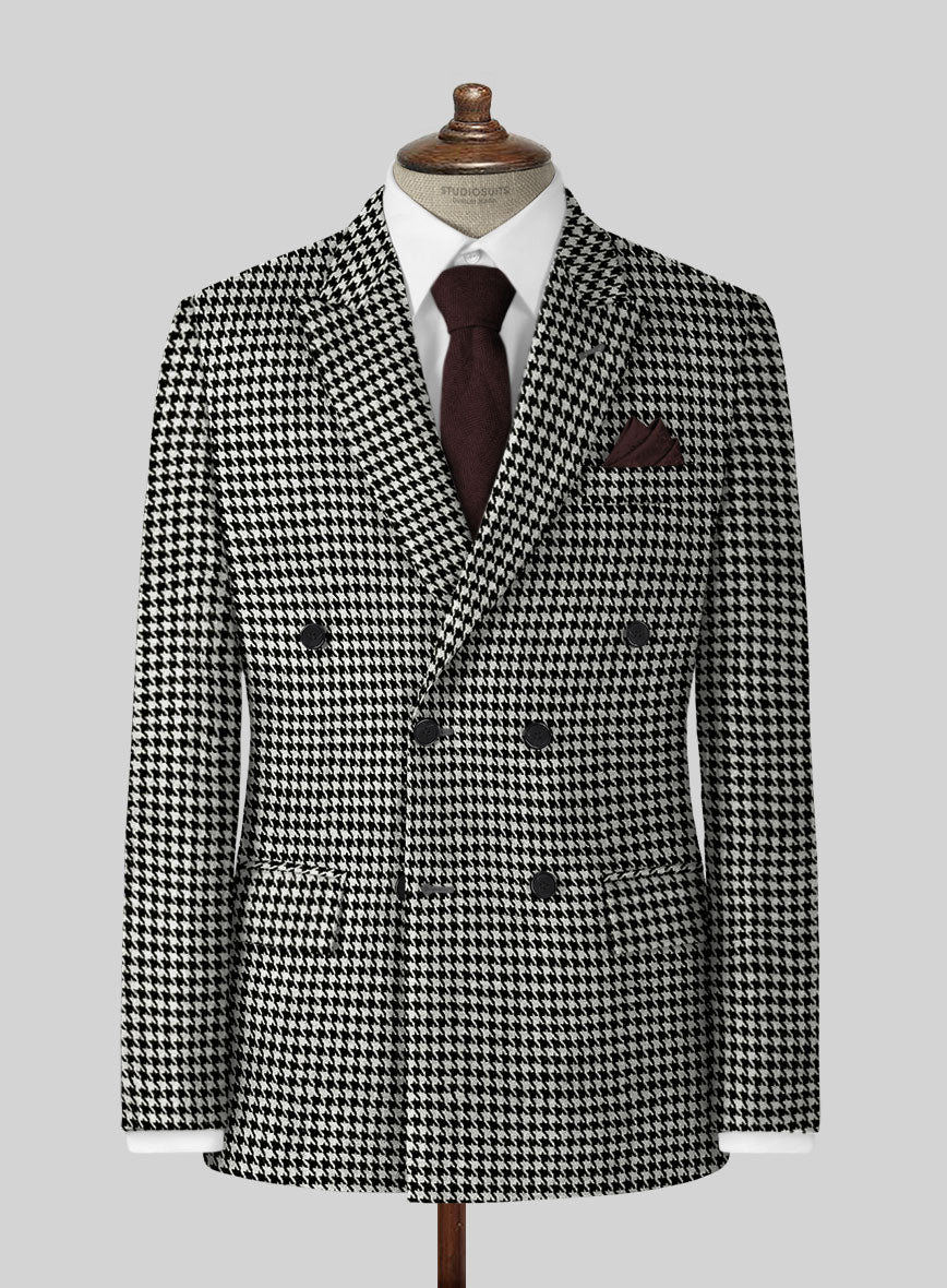 Big Houndstooth BW Tweed Jacket - StudioSuits