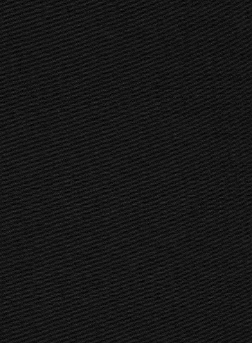 Black Chino Double Breasted Suit - StudioSuits