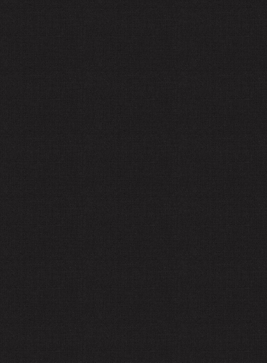 Black Merino Double Gurkha Wool Trousers - StudioSuits