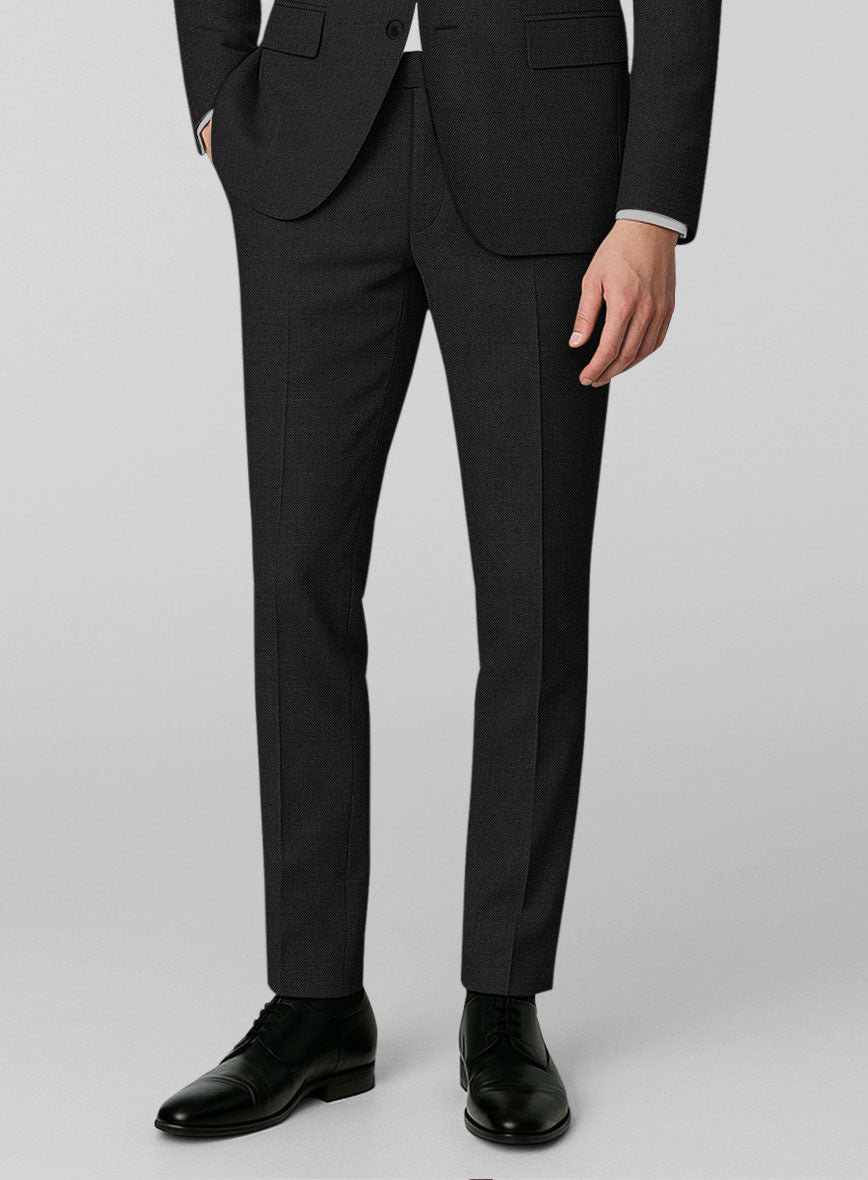 Black Merino Wool Suit - StudioSuits