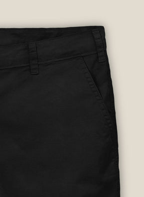 Black Stretch Chino Shorts - StudioSuits