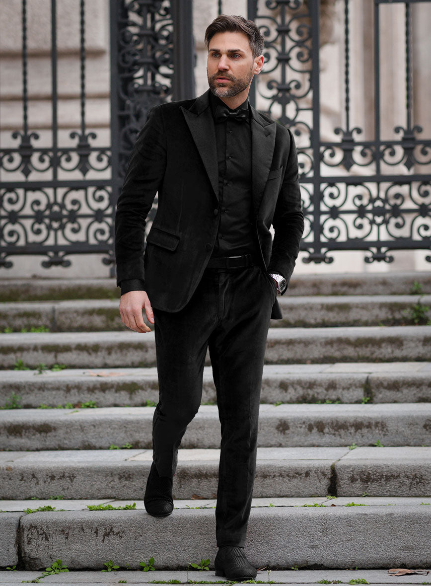 Black Velvet Tuxedo Suit StudioSuits Black Velvet Tuxedo Suit StudioSuits