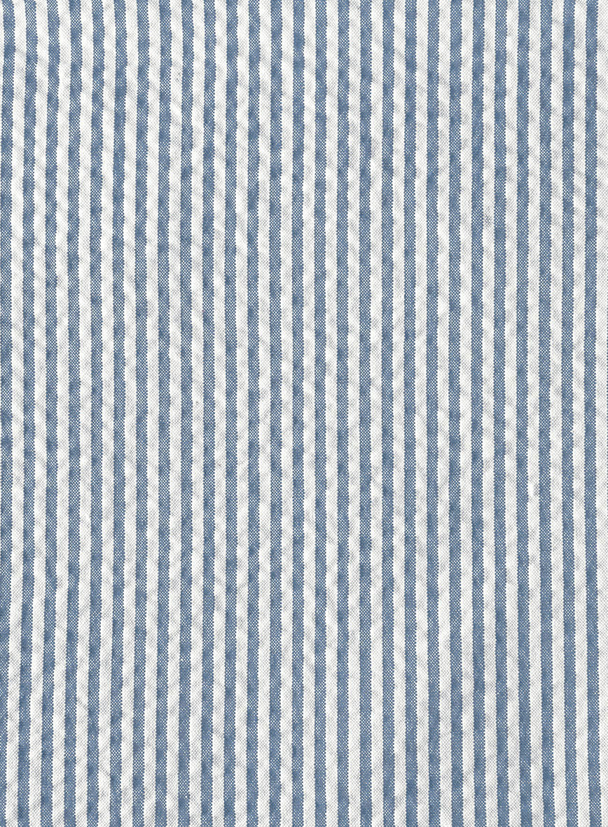 Blue Seersucker Shorts - StudioSuits