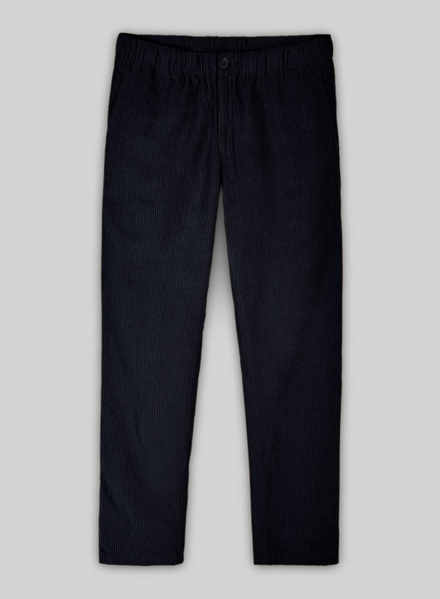 Blue Stretch Pin Corduroy Easy Pants – StudioSuits