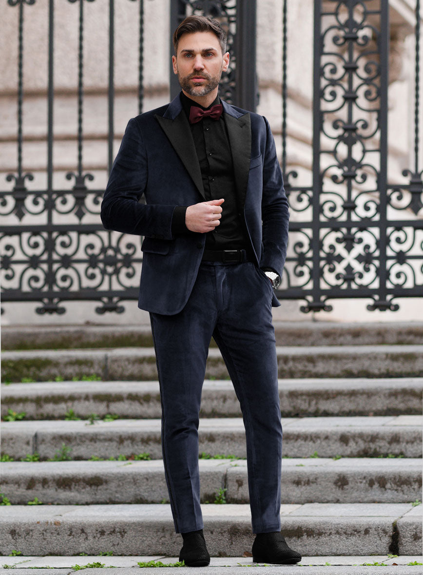 Men's Blue Velvet Tuxedo Suit by StudioSuits