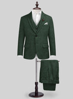 Bottle Green Herringbone Tweed Boys Suit - StudioSuits