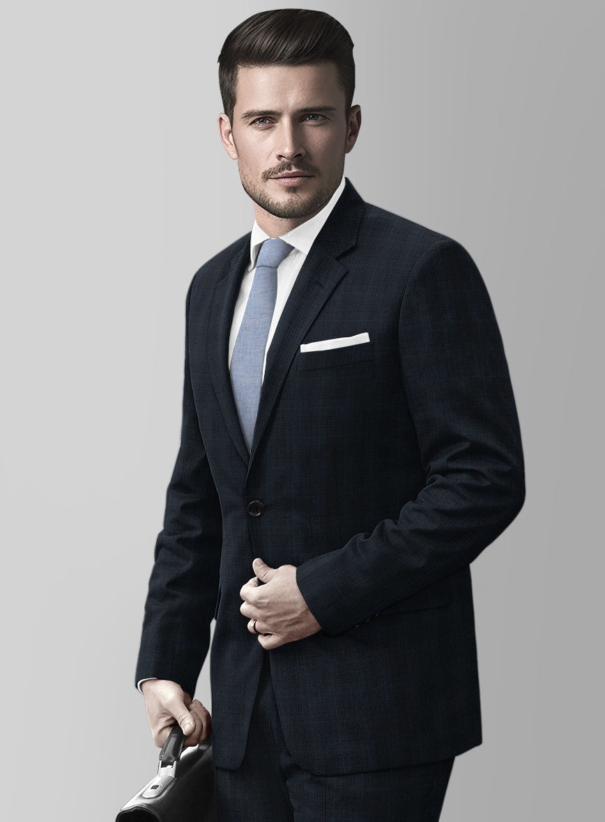 Bristol Alba Blue Checks Jacket - StudioSuits