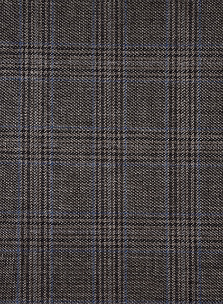 Bristol Argento Gray Check Pants - StudioSuits