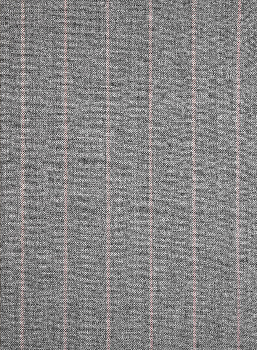 Bristol Ash Gray Rope Stripe Pants - StudioSuits