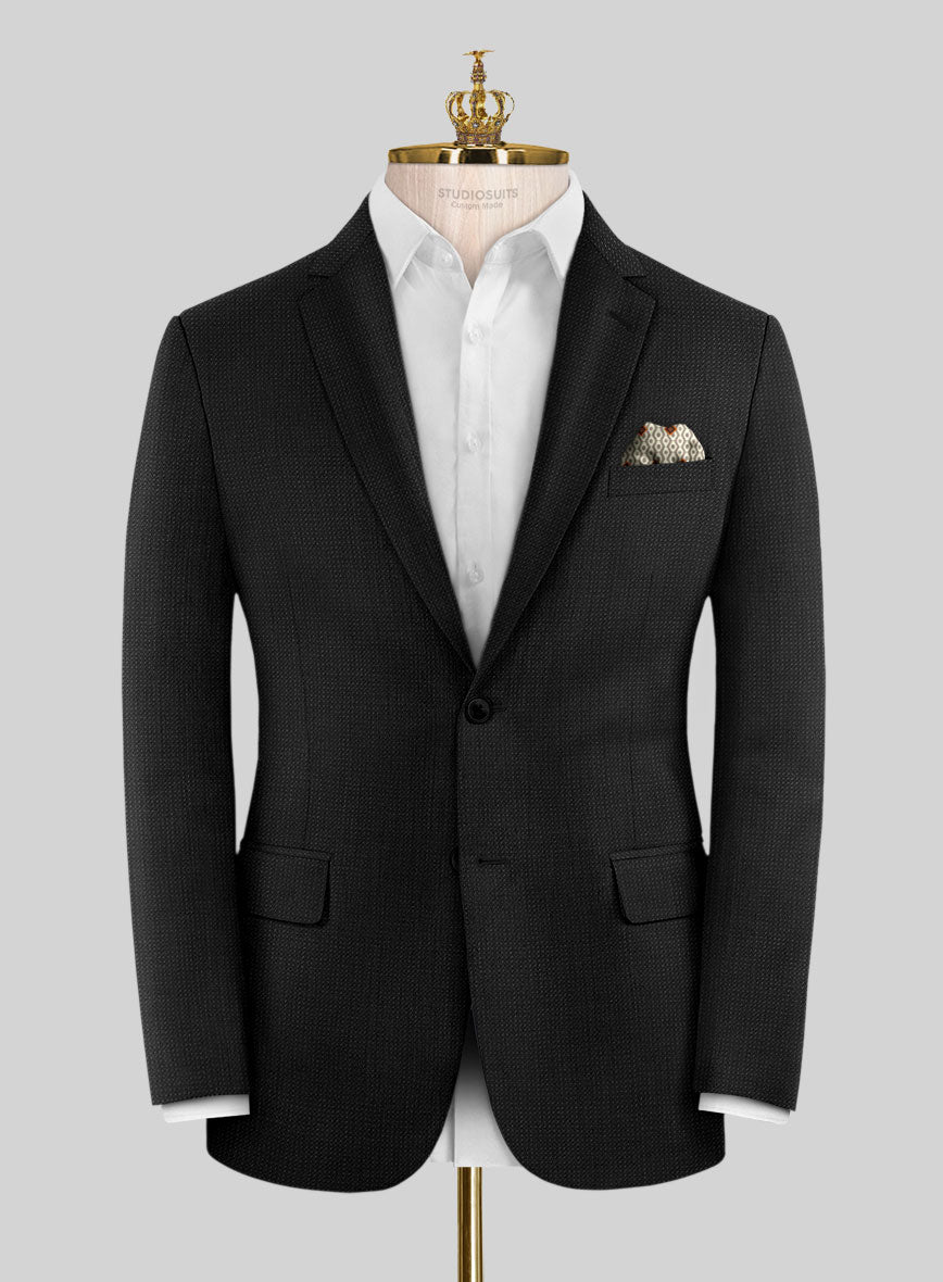 Bristol Bob Weave Black Jacket - StudioSuits