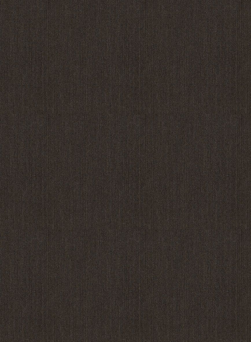 Bristol Brown Herringbone Pants - StudioSuits