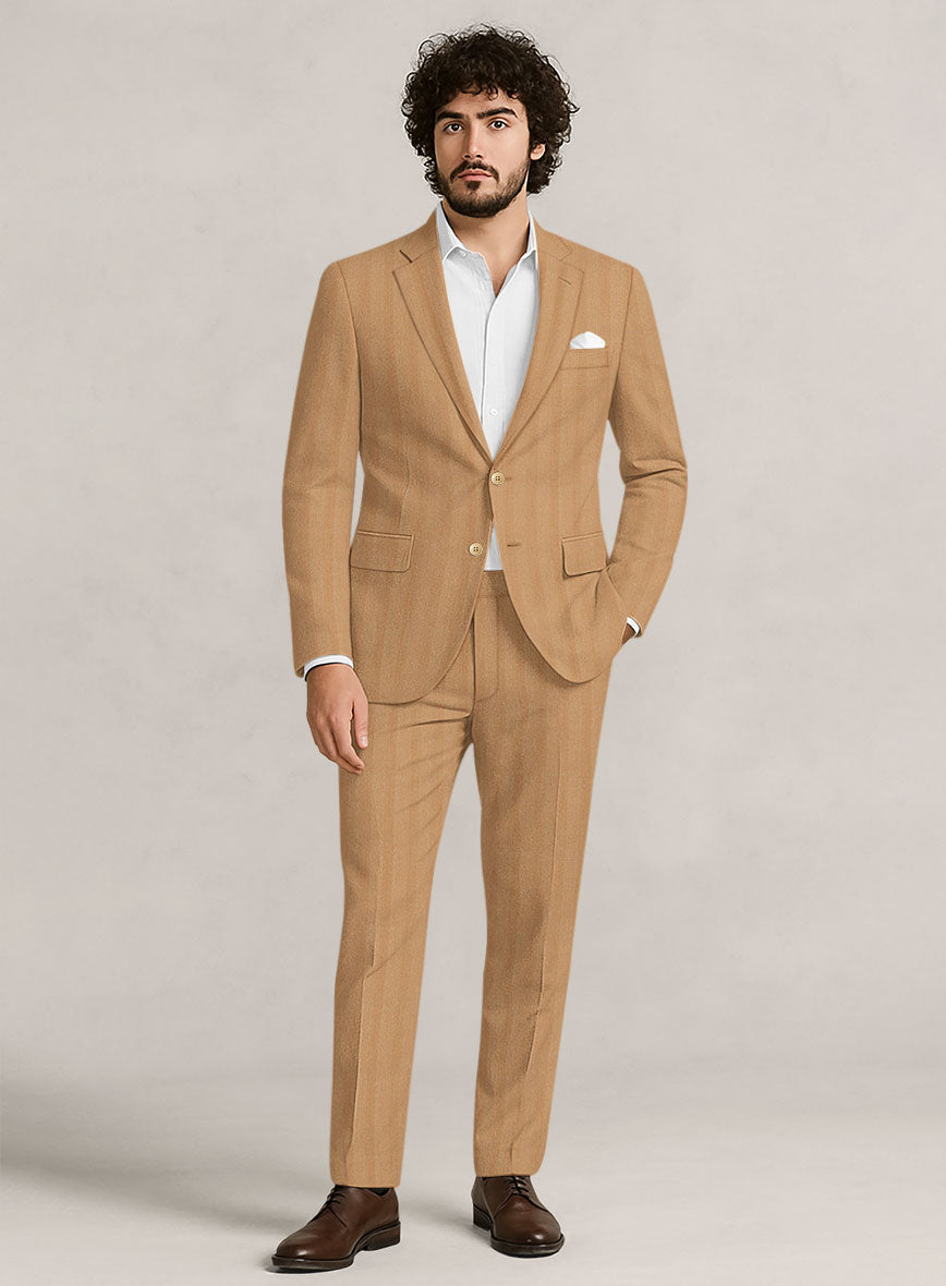 Bristol Camel Herringbone Suit - StudioSuits