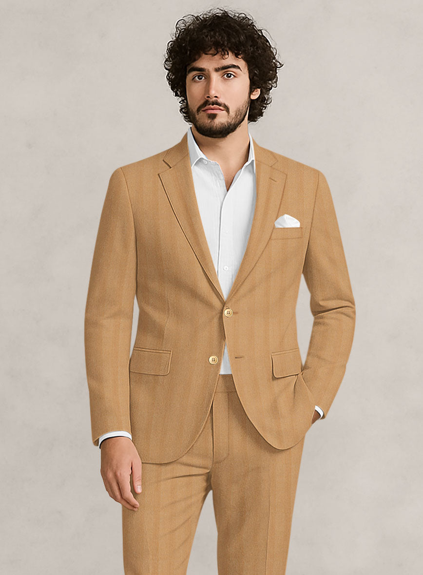 Bristol Camel Herringbone Suit - StudioSuits
