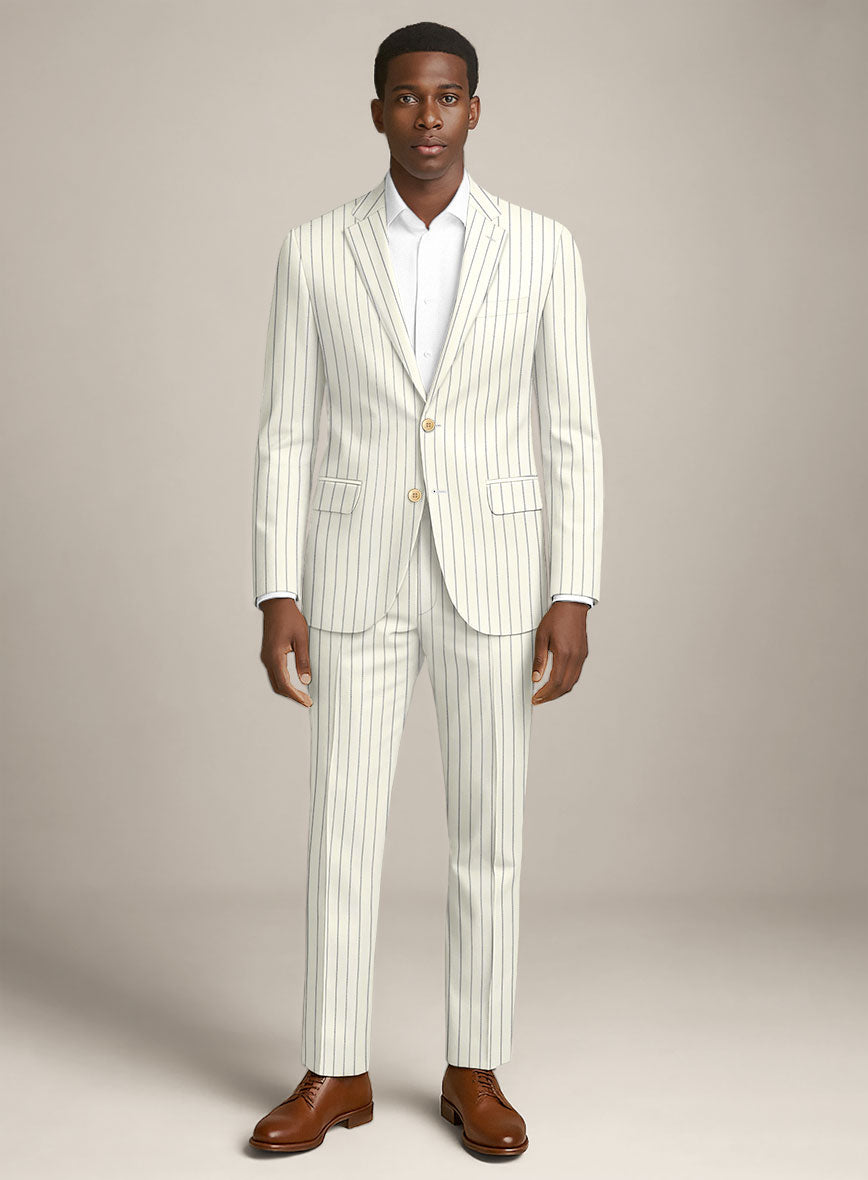Bristol Cream Rope Stripe Suit - StudioSuits
