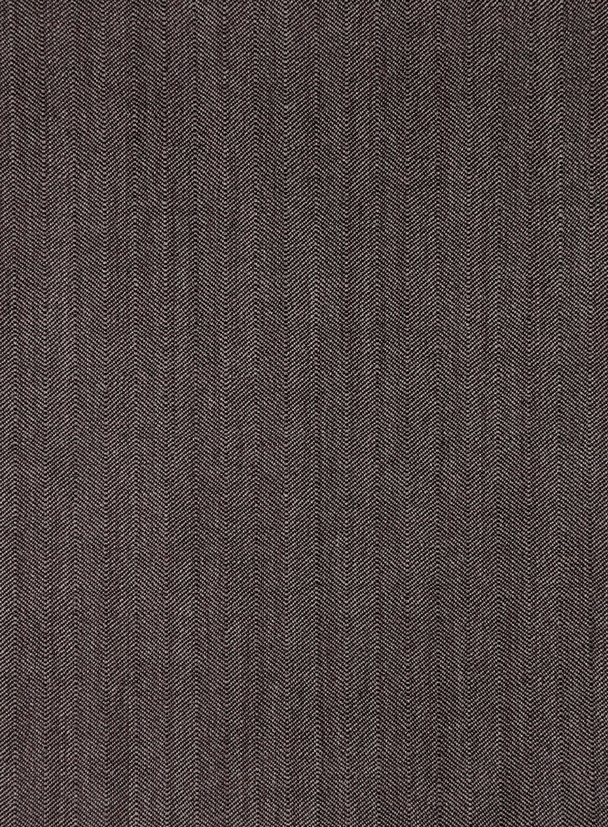 Bristol Dark Brown Herringbone Suit - StudioSuits