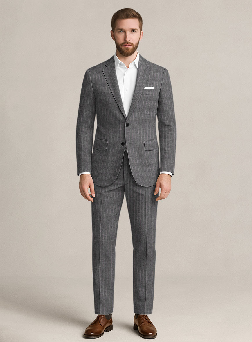 Bristol Gray Pinstripe Suit - StudioSuits