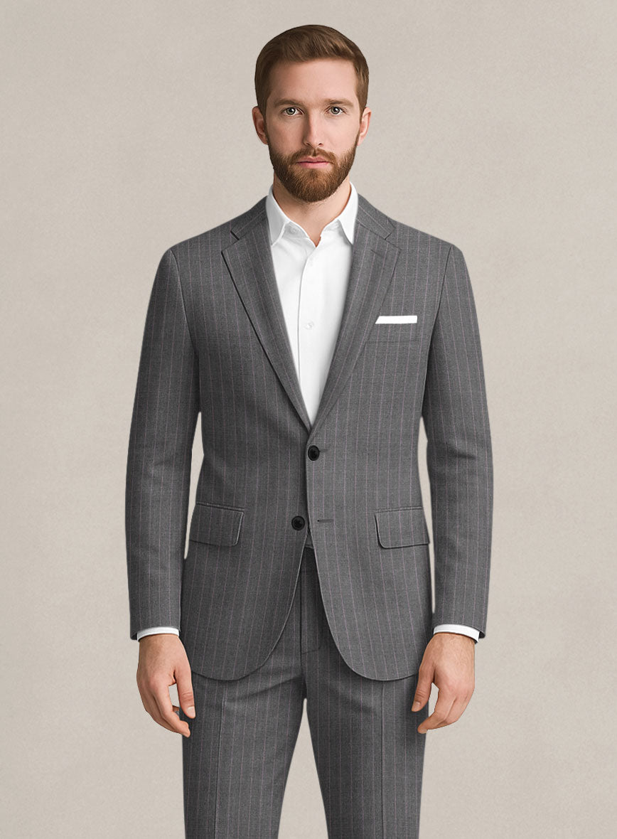 Bristol Gray Pinstripe Suit - StudioSuits
