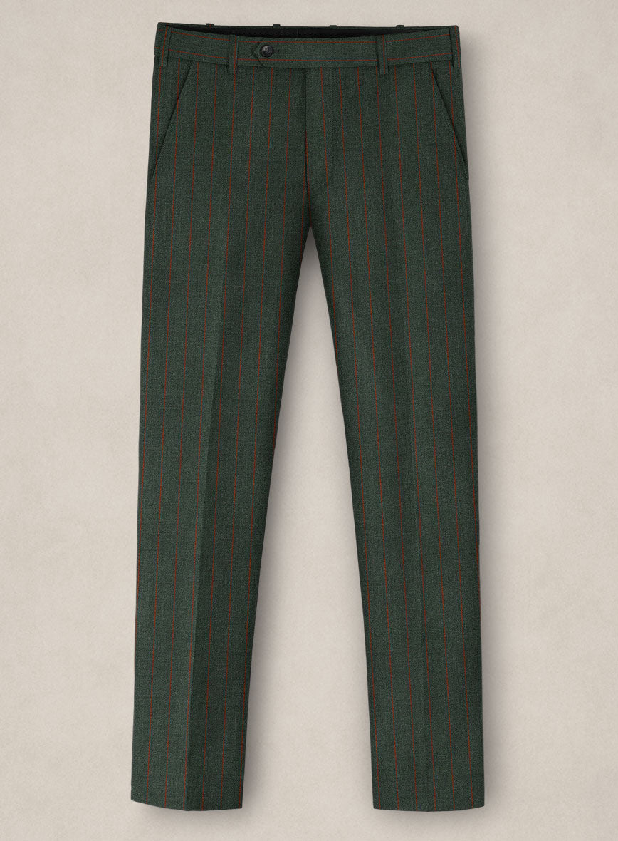 Bristol Green Rope Stripe Pants - StudioSuits