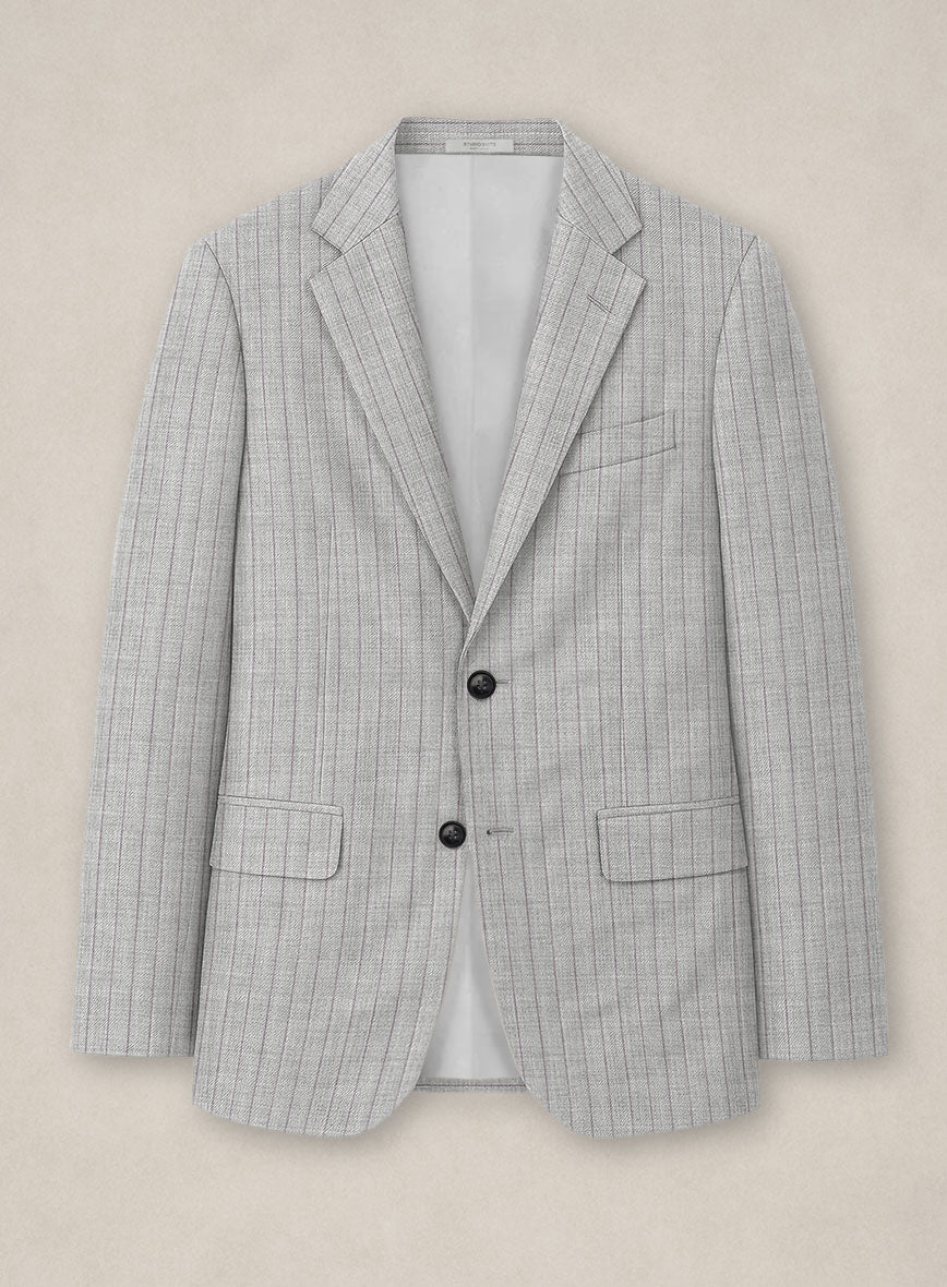 Bristol Light Gray Pinstripe Suit - StudioSuits