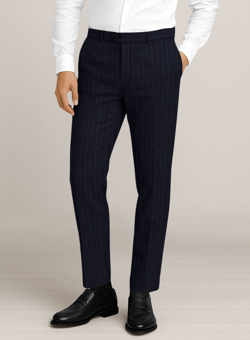 Bristol Navy Pinstripe Pants - StudioSuits