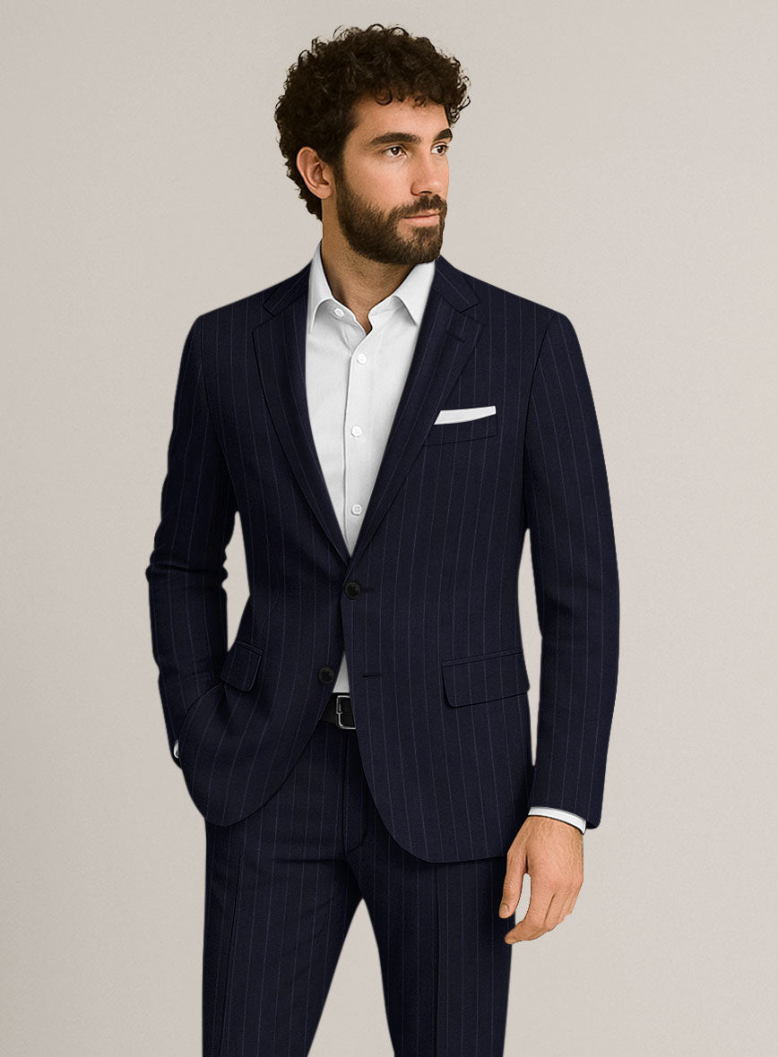 Bristol Navy Pinstripe Suit - StudioSuits