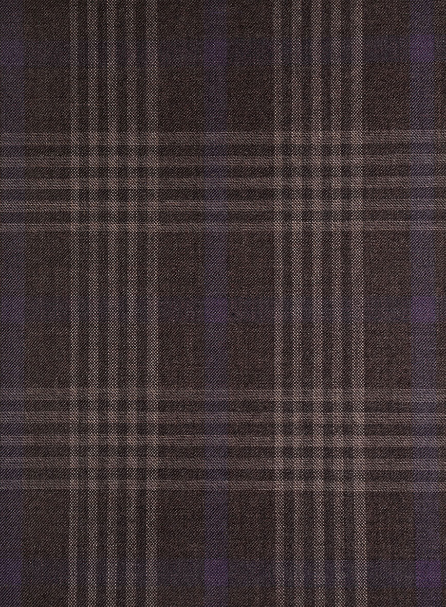 Bristol Noce Brown Check Pants - StudioSuits