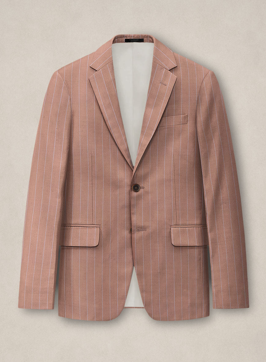 Bristol Rosy Brown Rope Stripe Jacket - StudioSuits