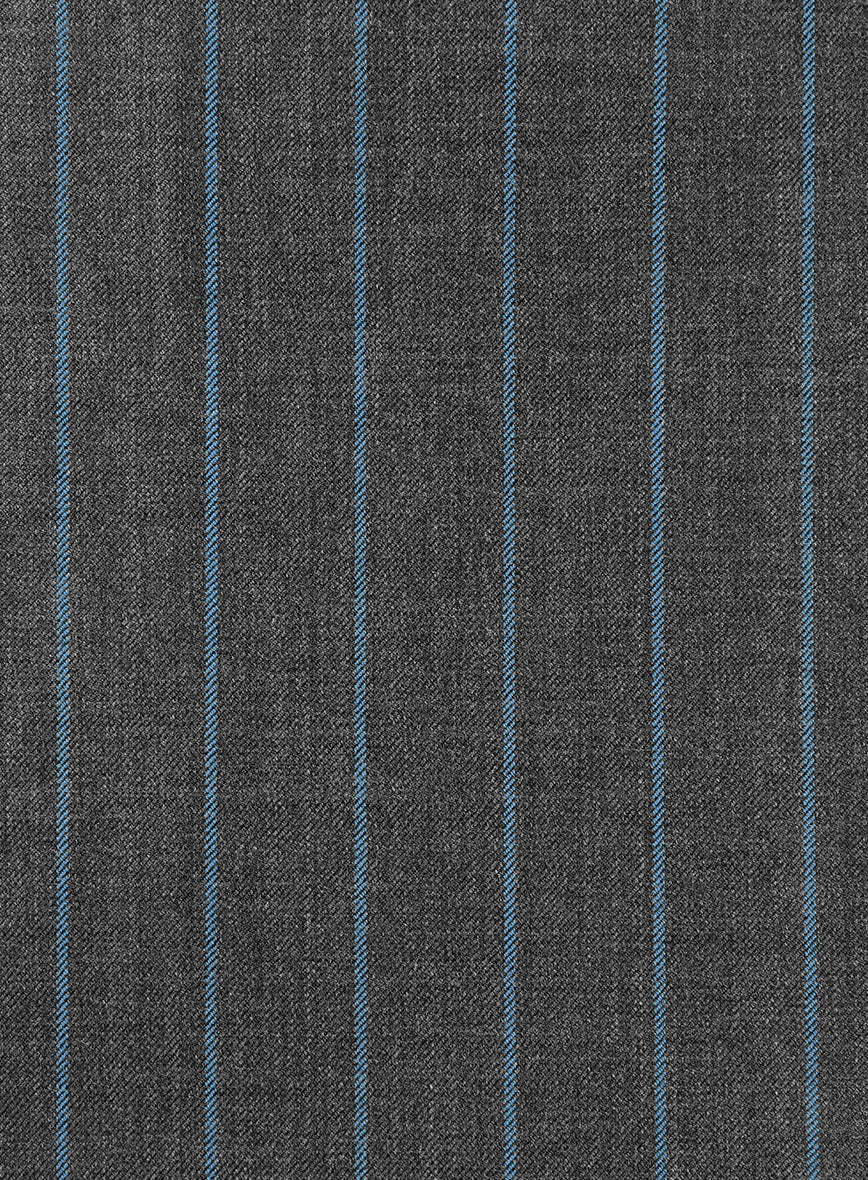 Bristol Slate Gray Rope Stripe Suit - StudioSuits