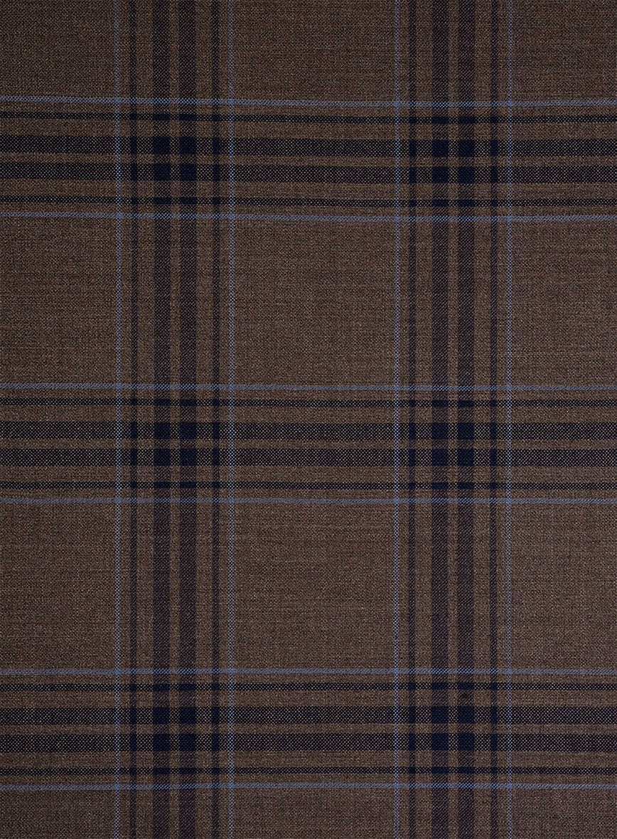 Bristol Trufa Brown Check Pants - StudioSuits