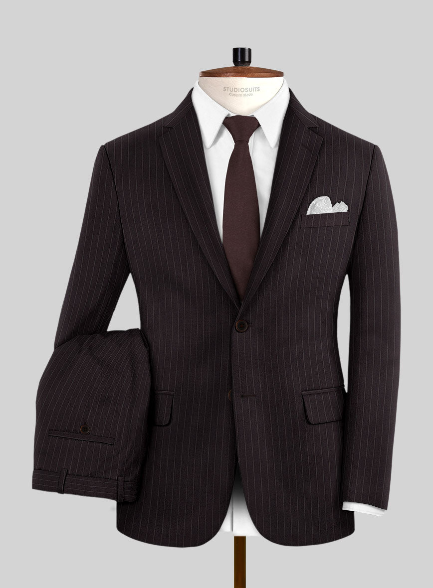 Brown Pinstripe Suit - StudioSuits