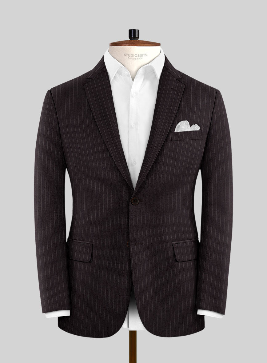 Brown Pinstripe Suit - StudioSuits