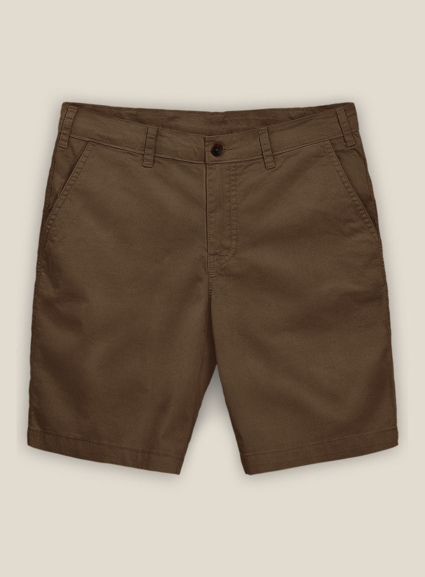 Brown Stretch Chino Shorts Brown Stretch Chino Shorts