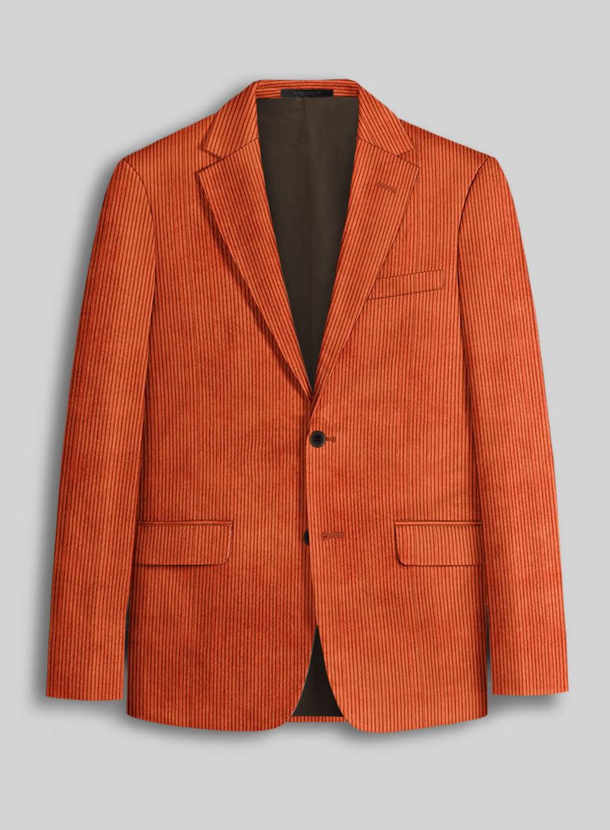 Burnt Orange Corduroy Jacket - StudioSuits