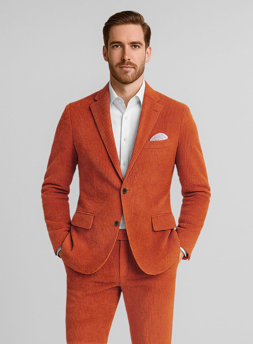 Burnt Orange Corduroy Jacket - StudioSuits