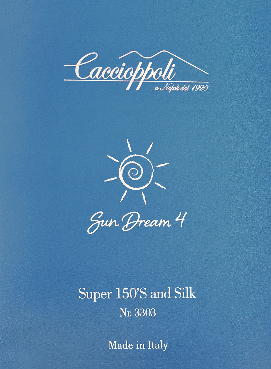 Caccioppoli Sun Dream Kiki Blue Wool Silk Jacket - StudioSuits