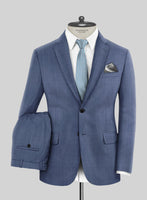 Caccioppoli Sun Dream Angres Dusk Blue Wool Suit - StudioSuits