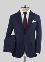Caccioppoli Sun Dream Grezo Dark Blue Wool Silk Suit - StudioSuits