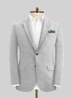 Campari Cloudy Gray Linen Jacket - StudioSuits