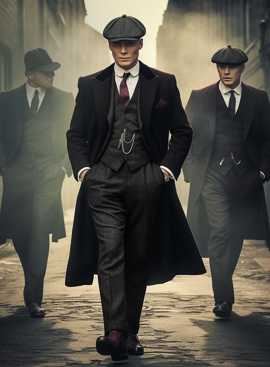 Peaky Blinders Suit - Thomas Shelby - Charcoal Tweed - StudioSuits