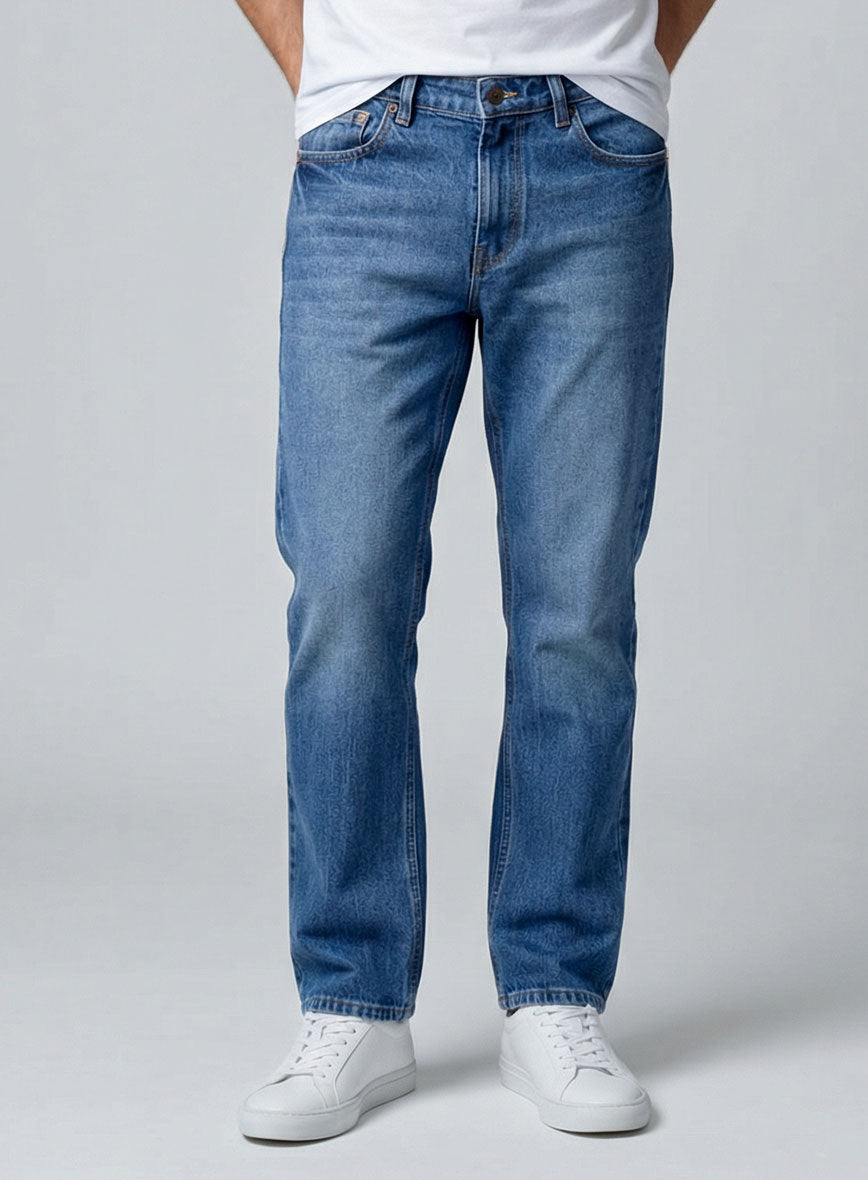 14oz Heavy Blue Stone Wash Whisker Jeans – StudioSuits